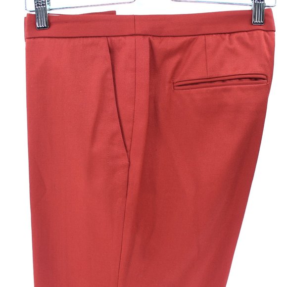 T Alexander Wang Pants High Rise Burnt Orange Tapered Ankle Trousers w/Pockets - Picture 7 of 11